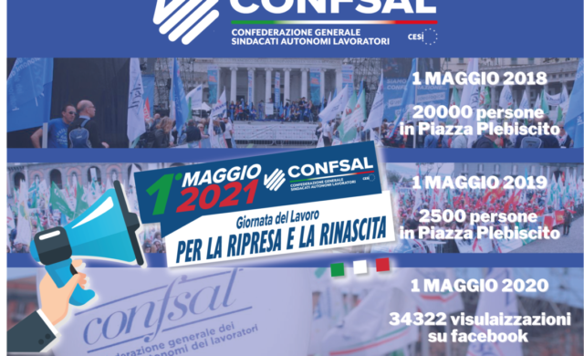 1° MAGGIO 2021 – Giornata del lavoro per la RIPRESA e la RINASCITA